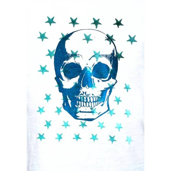 NEW UNSWEETENED micro tee in stars & skull blue - Picture 2 of 2